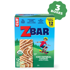 Zbar Iced Oatmeal Cookie Soft-Baked Energy Snack Bars, Organic Granola Bars Multi-Pack, 36 Bars