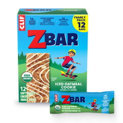 Zbar Iced Oatmeal Cookie Soft-Baked Energy Snack Bars, Organic Granola Bars