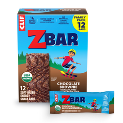 Zbar Chocolate Brownie Soft-Baked Energy Snack Bars, Organic Granola Bars