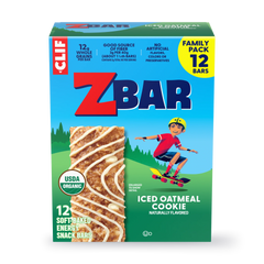 Zbar Iced Oatmeal Cookie Soft-Baked Energy Snack Bars, Organic Granola Bars