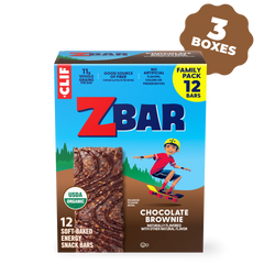 Zbar Chocolate Brownie Soft-Baked Energy Snack Bars, Organic Granola Bars Multi-Pack, 36 Bars