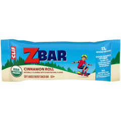 Zbar Cinnamon Roll Flavor Soft-Baked Energy Snack Bar, Organic Granola Bar