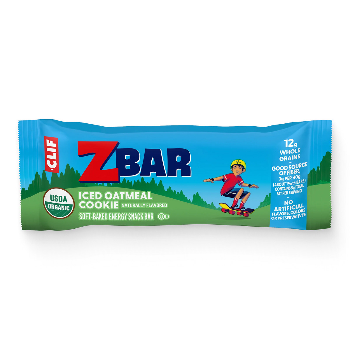 Zbar Iced Oatmeal Cookie Soft-Baked Energy Snack Bars, Organic Granola Bars